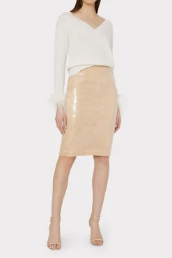 MILLY Skirts-Adley Sequin Skirt