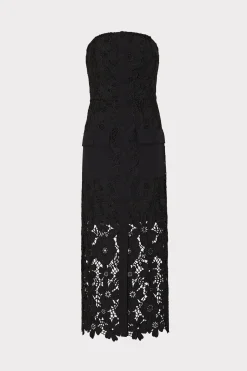 MILLY Guest Of Dresses-Adrienne Roja Lace Midi Dress