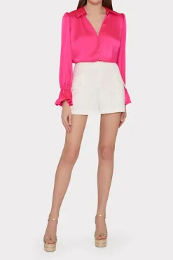 MILLY Tops-Aida Satin Top