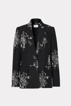 MILLY Coats & Jackets-Alexa Beaded Embroidery Blazer