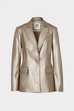 MILLY Blazers-Alexa Vegan Leather Blazer