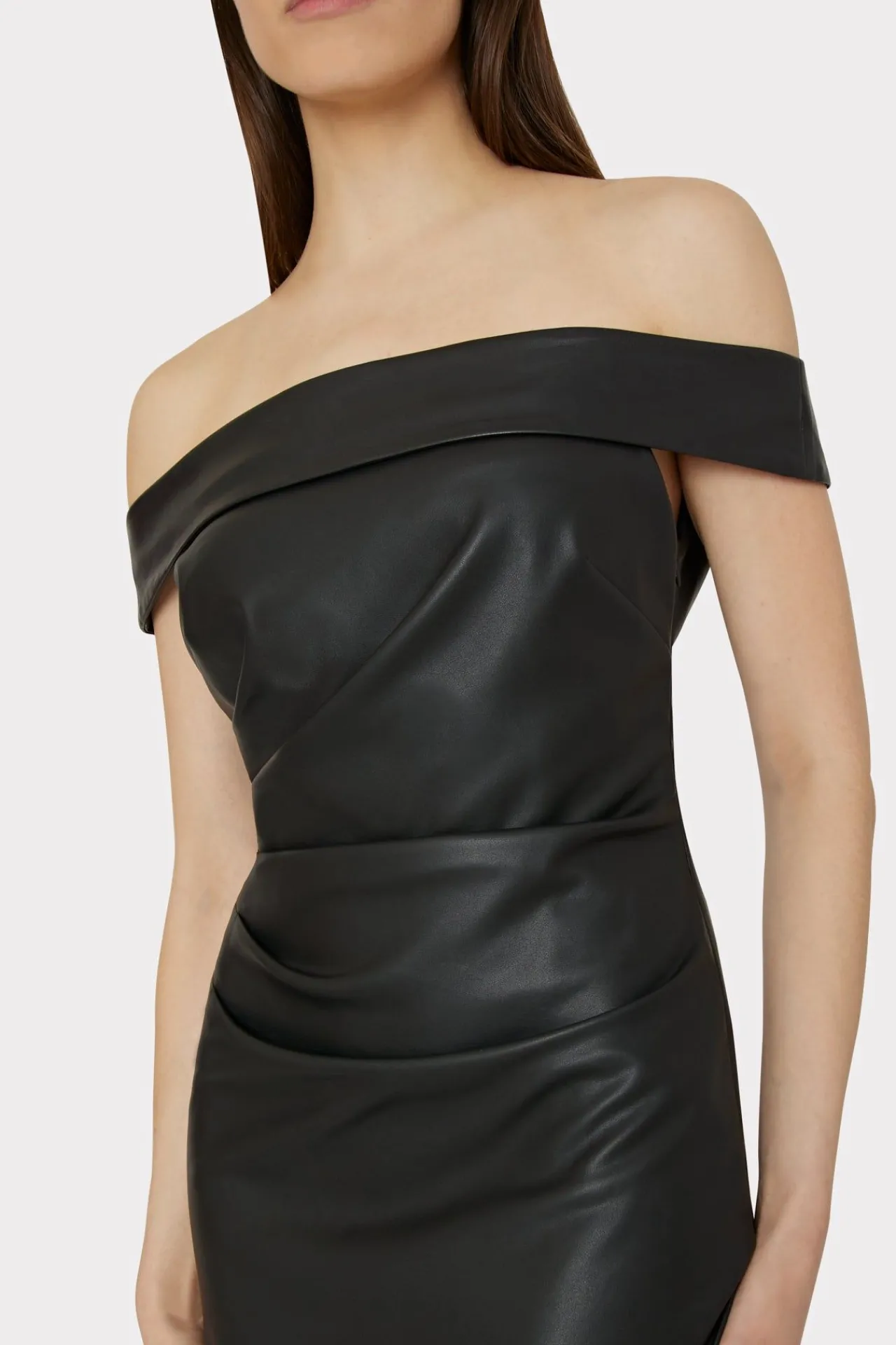 MILLY Little Black Dresses-Ally Vegan Leather Dress