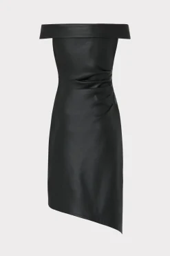 MILLY Little Black Dresses-Ally Vegan Leather Dress