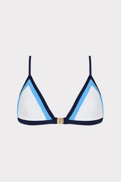 MILLY Bikinis-Amalfi Color Block Bikini Top