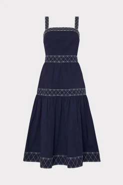 MILLY Jumpsuits & Rompers-Annette Poplin Midi Dress