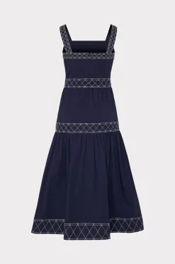 MILLY Day Dresses-Annette Poplin Midi Dress