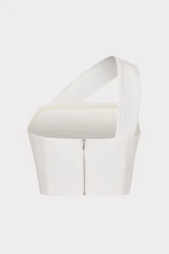 MILLY Tops-Arantza Draped One Shoulder Top