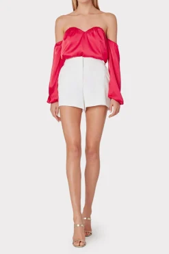 MILLY Shorts-Aria Cady Button Shorts