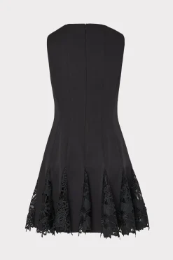 MILLY Little Black Dresses-Ariel Cady 3D Lace Combo Dress