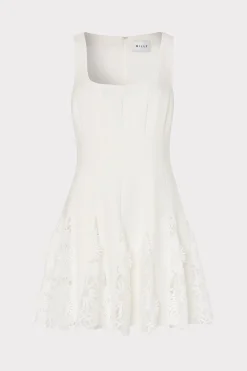 MILLY Cocktail Dresses-Ariel Cady 3D Lace Combo Dress