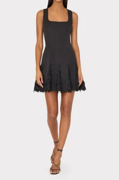 MILLY Day Dresses-Ariel Cady 3D Lace Combo Dress