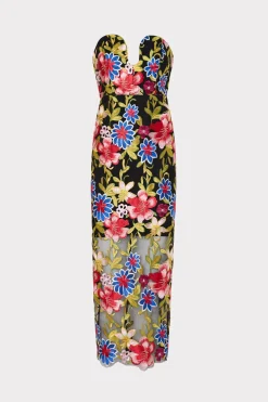 MILLY Jumpsuits & Rompers-Artem Spanish Garden Embroidery Dress