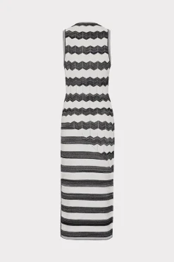 MILLY Sweaters & Knits-Asymetrical Zig Zag Midi Dress