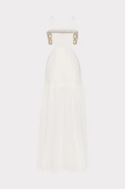 MILLY Cover-Ups-Atalia Mirrored Embroidery Maxi Cover-Up Dress