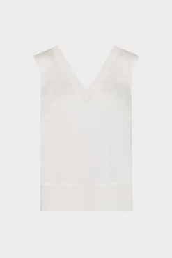 MILLY Jumpsuits & Rompers-Avianna Satin Sleeveless Top