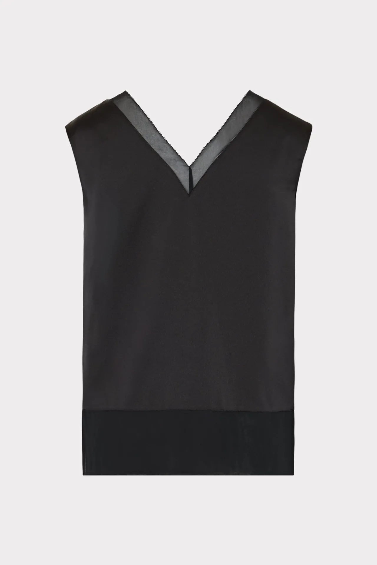 MILLY Jumpsuits & Rompers-Avianna Satin Sleeveless Top