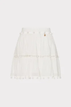 MILLY Jumpsuits & Rompers-Beaded Cotton Voile Skirt