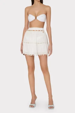 MILLY Jumpsuits & Rompers-Beaded Cotton Voile Skirt