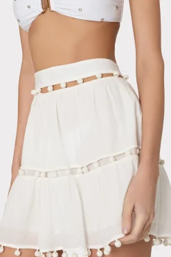 MILLY Jumpsuits & Rompers-Beaded Cotton Voile Skirt