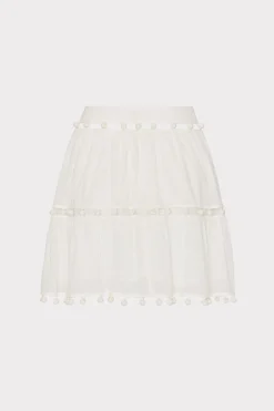 MILLY Jumpsuits & Rompers-Beaded Cotton Voile Skirt