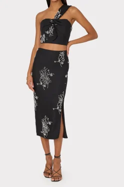 MILLY Tops-Beaded Embroidery Top