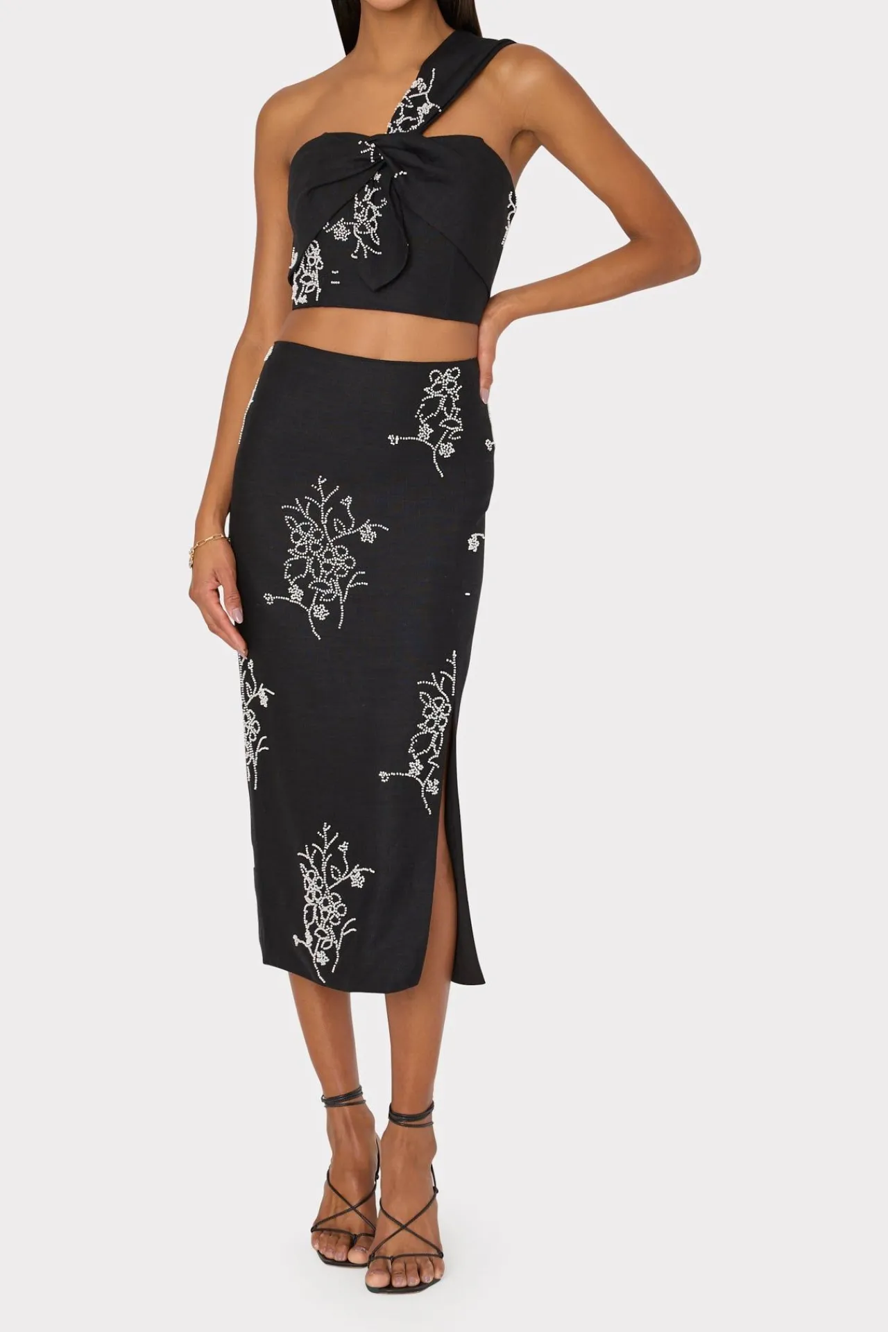 MILLY Jumpsuits & Rompers-Beaded Embroidery Top