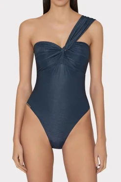 MILLY One Piece Swimsuits-Betsy Bandeau Shimmer One Piece