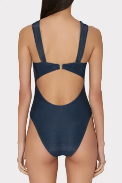 MILLY One Piece Swimsuits-Betsy Bandeau Shimmer One Piece