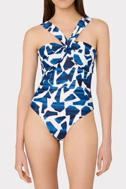 MILLY One Piece Swimsuits-Betsy Ocean Puzzle Bandeau One Piece