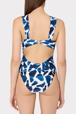 MILLY One Piece Swimsuits-Betsy Ocean Puzzle Bandeau One Piece