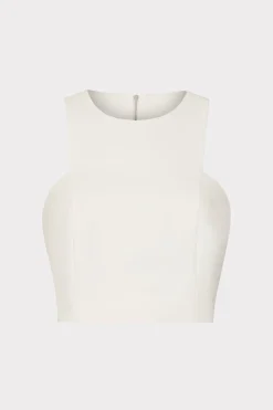 MILLY Jumpsuits & Rompers-Cady Sleeveless Crop Top