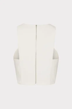 MILLY Jumpsuits & Rompers-Cady Sleeveless Crop Top