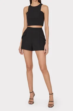 MILLY Jumpsuits & Rompers-Cady Sleeveless Crop Top