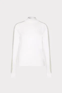 MILLY Sweaters & Knits-Crystal Racer Turtleneck