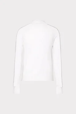 MILLY Tops-Crystal Racer Turtleneck