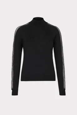 MILLY Sweaters & Knits-Crystal Racer Turtleneck