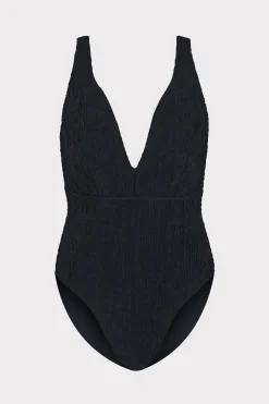 MILLY One Piece Swimsuits-Deep Dive One Piece With Smocking