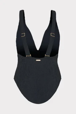MILLY One Piece Swimsuits-Deep Dive One Piece With Smocking