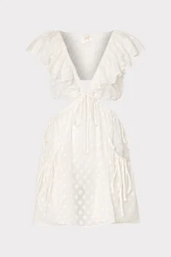 MILLY Jumpsuits & Rompers-Delilah Diamond Jacquard Voile Coverup Dress