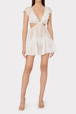 MILLY Jumpsuits & Rompers-Delilah Diamond Jacquard Voile Coverup Dress