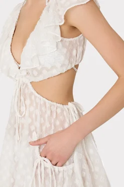 MILLY Jumpsuits & Rompers-Delilah Diamond Jacquard Voile Coverup Dress