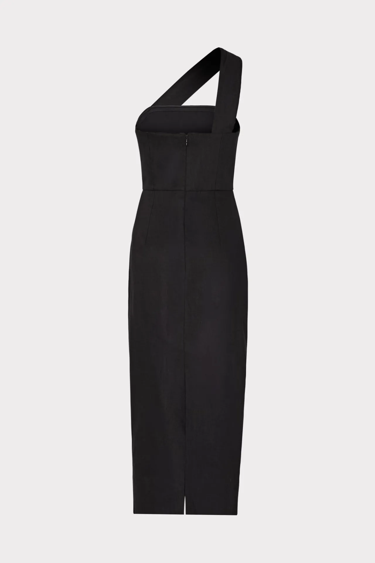 MILLY Guest Of Dresses-Draped One Shoulder Linen Dress