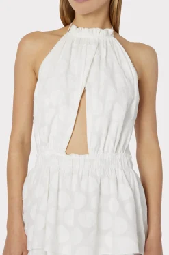 MILLY Sundresses-Evelia Reina Graphic Dot Clipping Dress