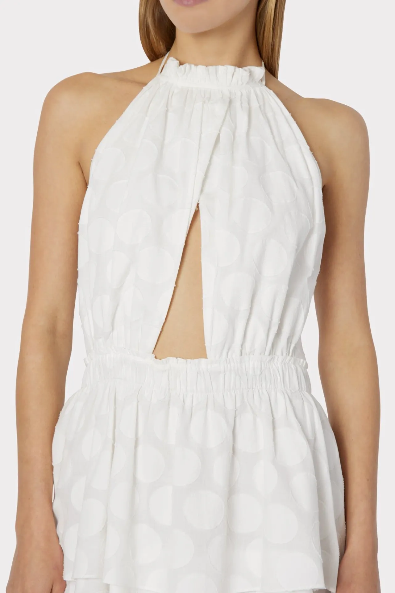 MILLY Sundresses-Evelia Reina Graphic Dot Clipping Dress