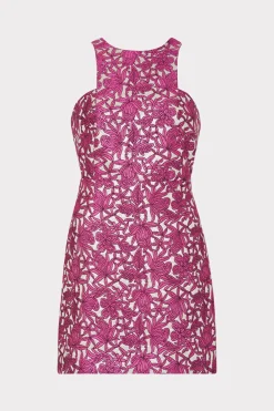 MILLY Mini Dresses-Floral Jacquard Mini Dress