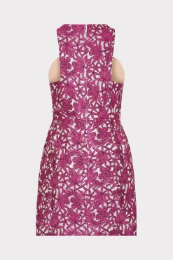 MILLY Mini Dresses-Floral Jacquard Mini Dress