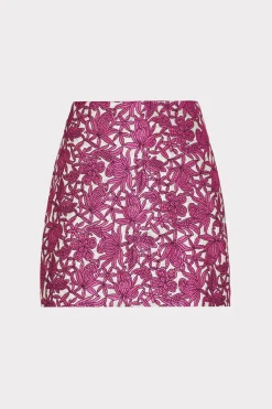 MILLY Skirts-Floral Jacquard Skirt