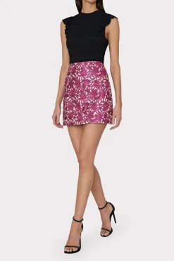 MILLY Skirts-Floral Jacquard Skirt