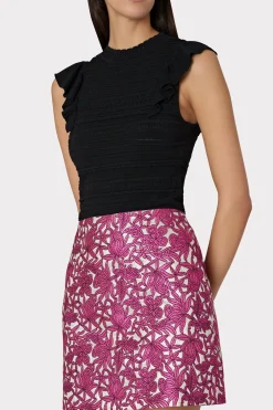 MILLY Skirts-Floral Jacquard Skirt