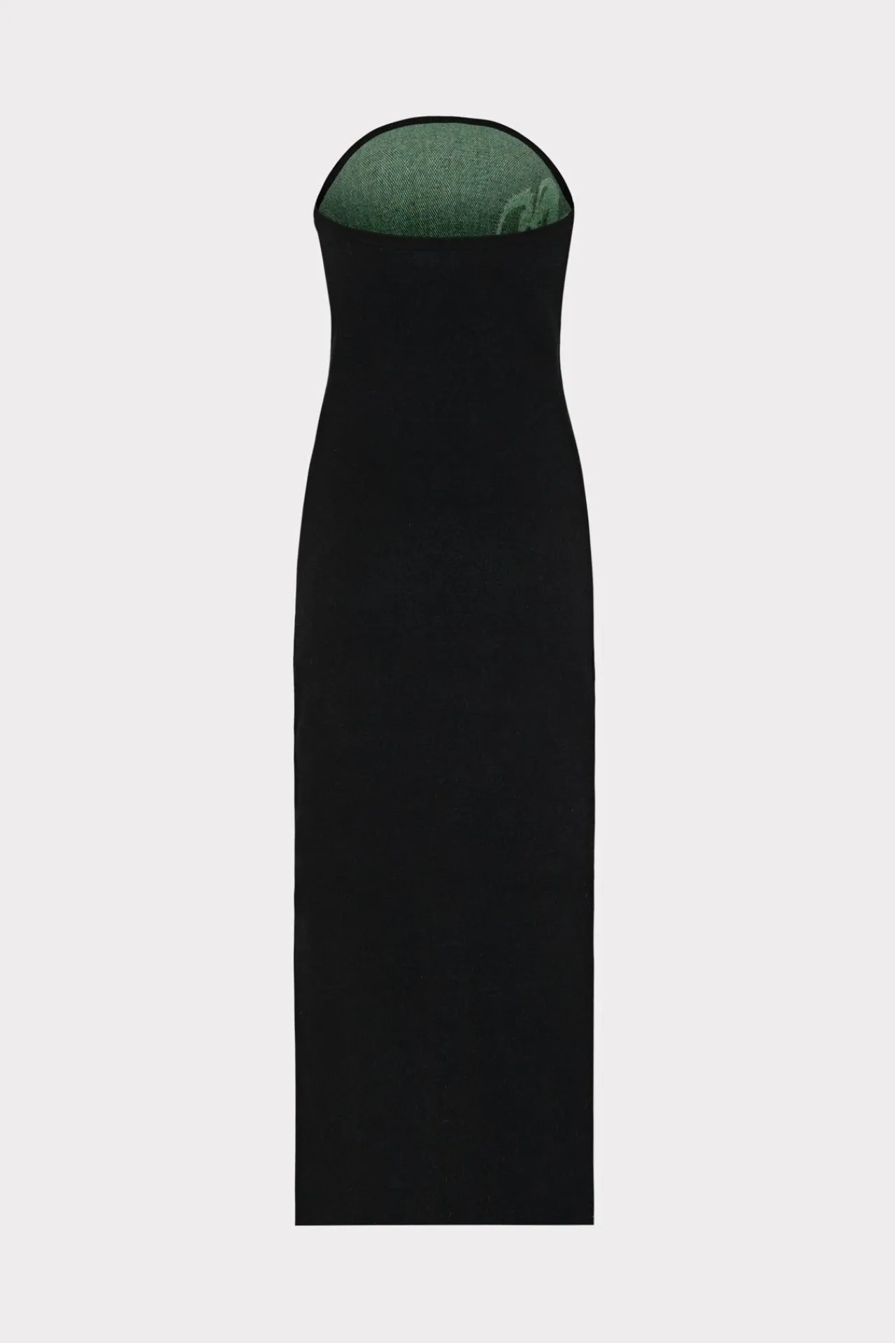 MILLY Knit Dresses-Floral Jacquard Strapless Midi Dress